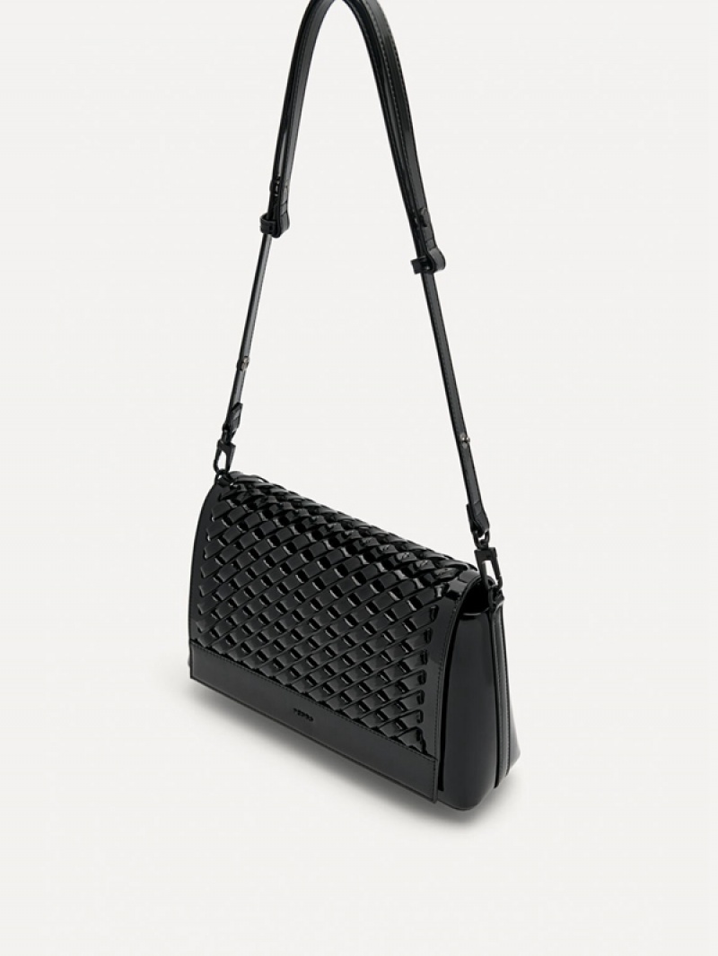 Black Women's Pedro Palma Shoulder Bags | MCBLAF-695