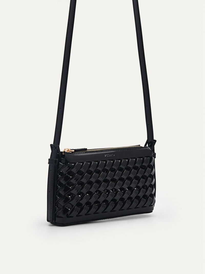 Black Women's Pedro Palma Woven Pouches | PQHOUE-215