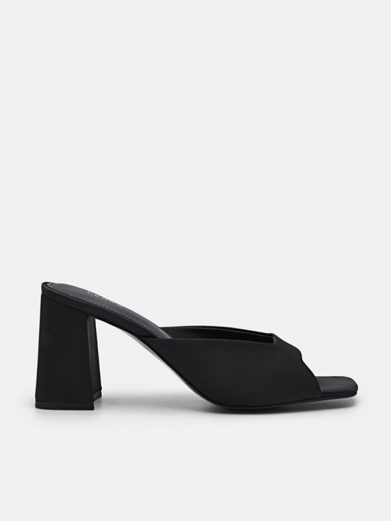 Black Women\'s Pedro Peggy Heels Sandals | JDLAEB-762