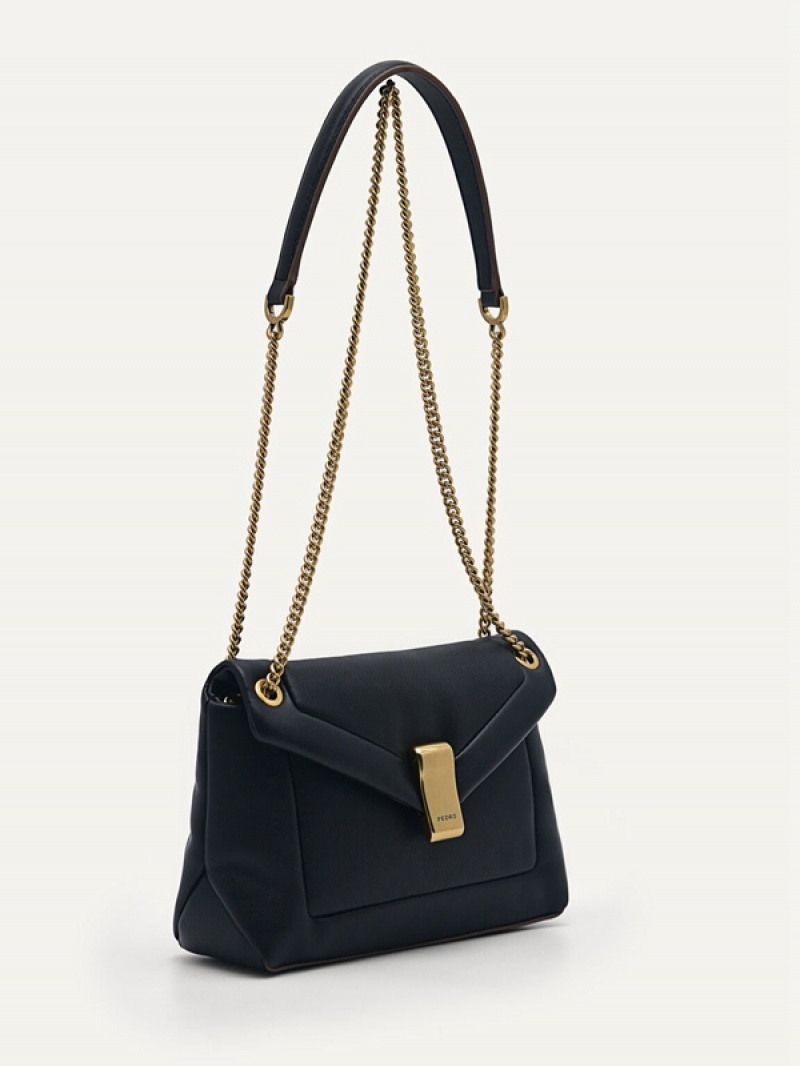 Black Women's Pedro Pinto Mini Envelope Shoulder Bags | NWFGCY-904