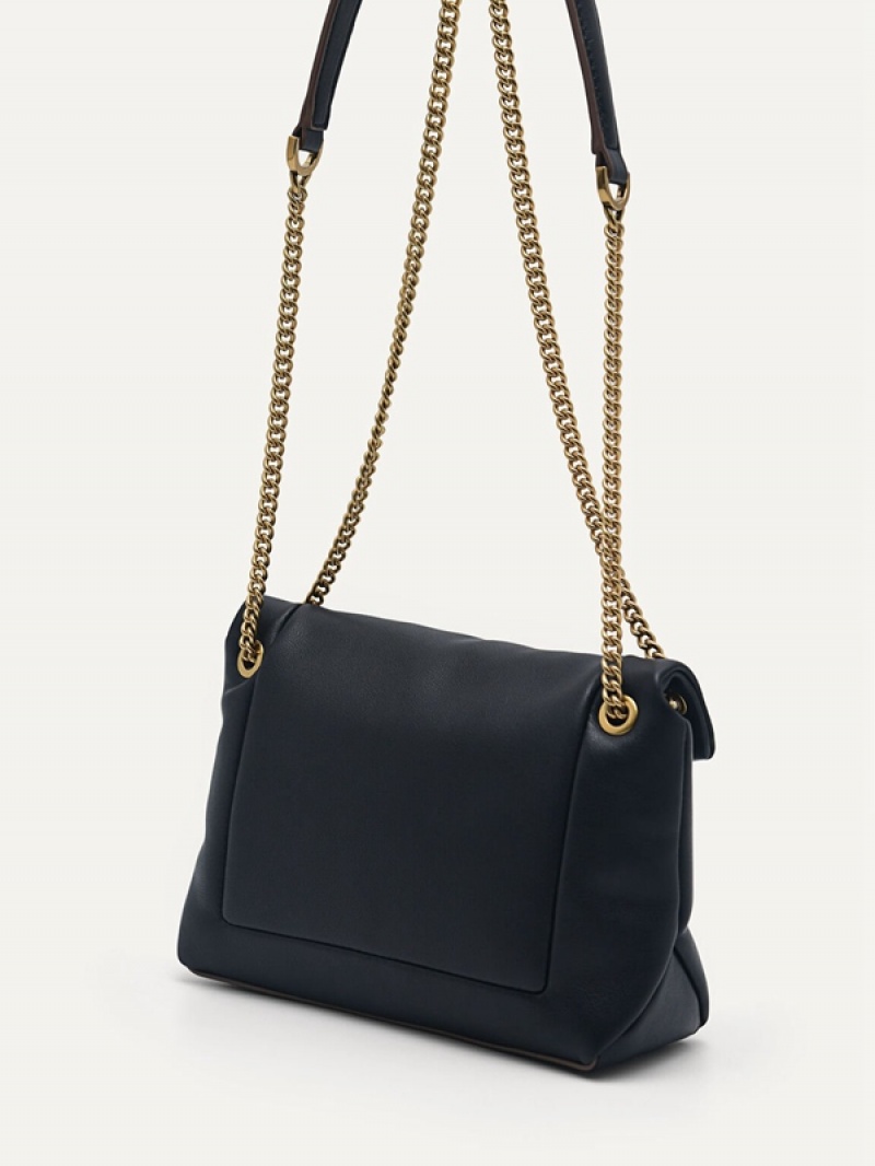 Black Women's Pedro Pinto Mini Envelope Shoulder Bags | NWFGCY-904