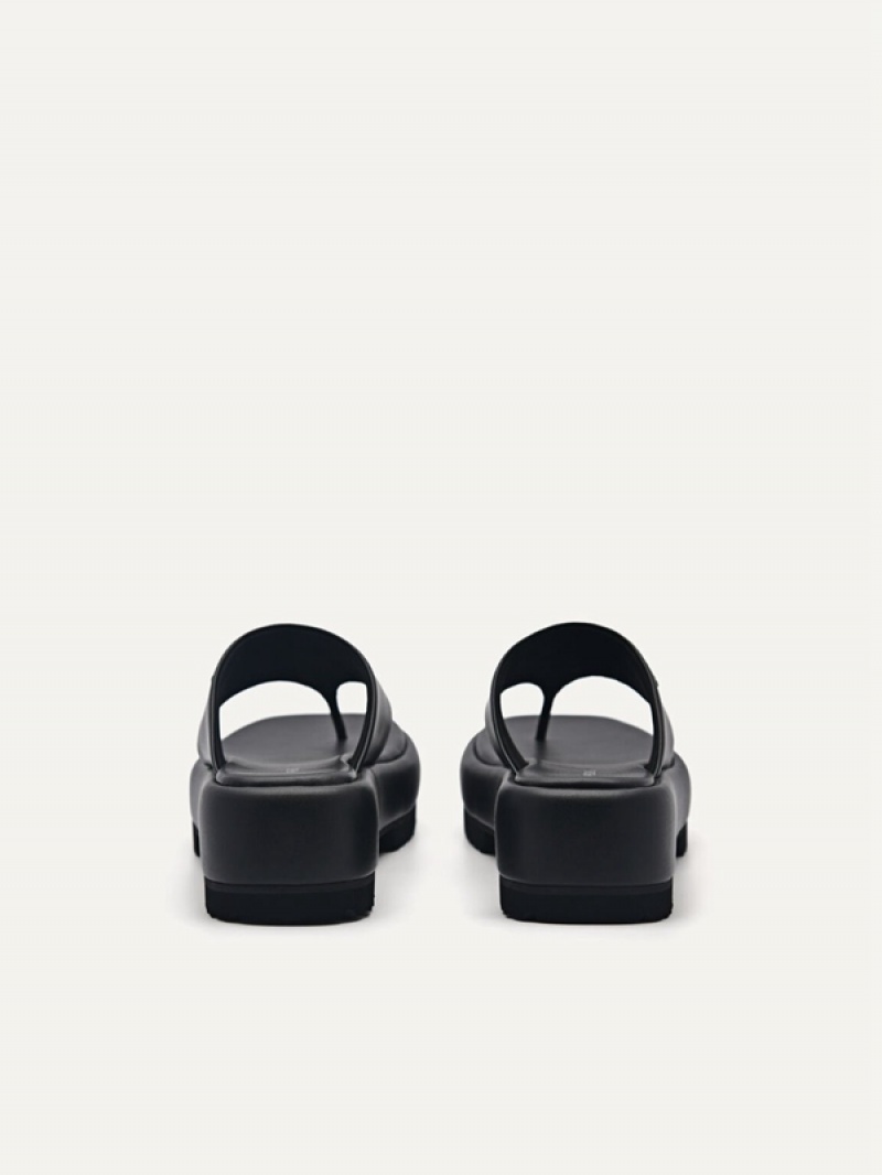 Black Women's Pedro Platform Sandals | NEPVLF-714