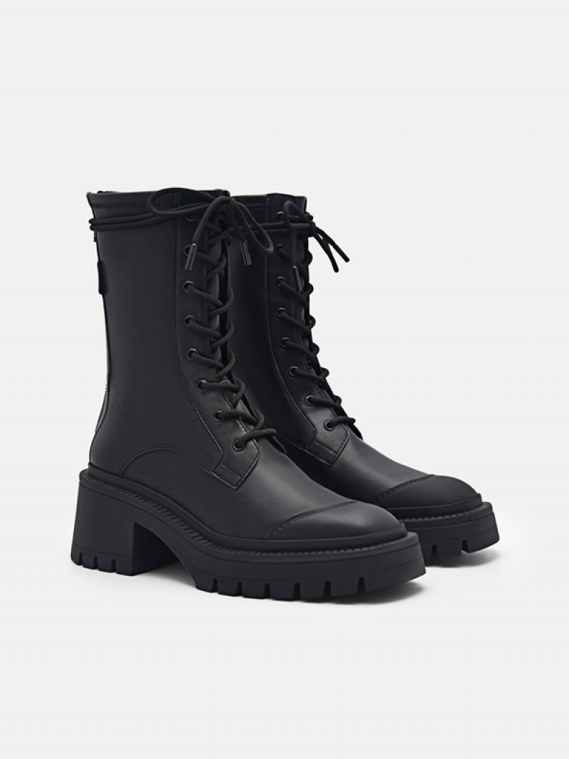 Black Women's Pedro Poppy Ankle Boots | OYFINT-629