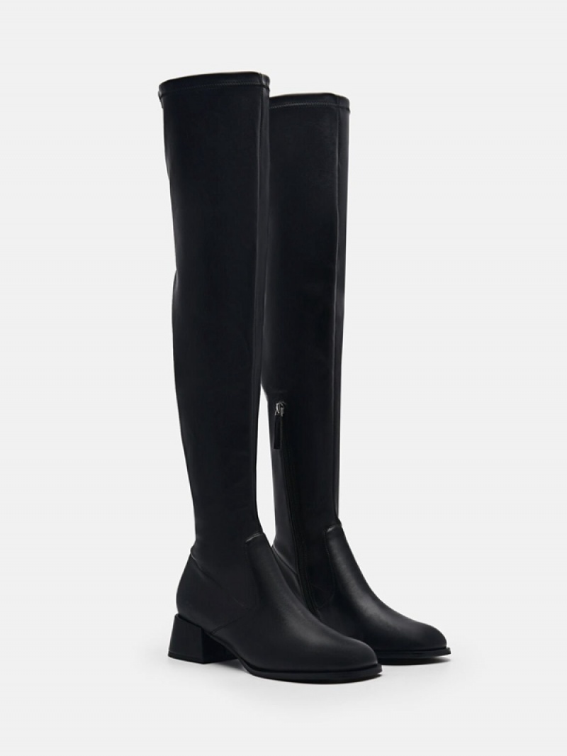 Black Women's Pedro Poppy Thigh High Boots | FHSROA-478