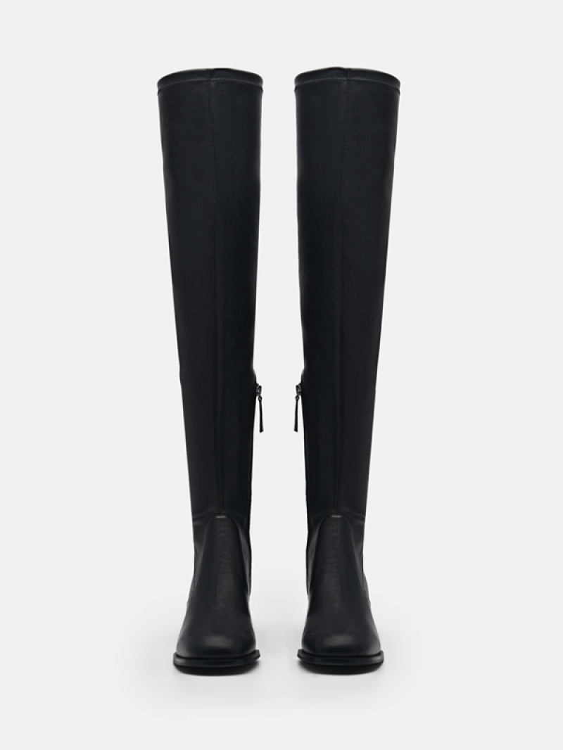 Black Women's Pedro Poppy Thigh High Boots | FHSROA-478