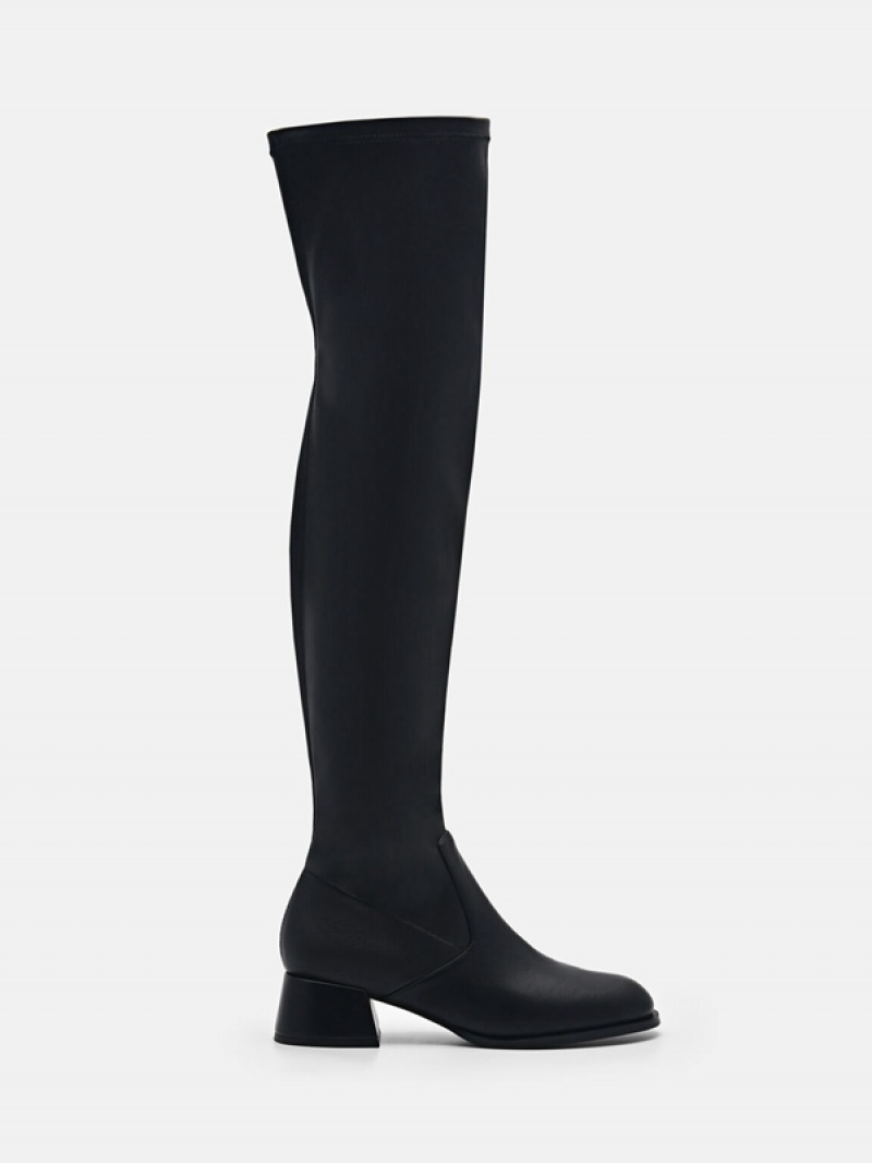 Black Women\'s Pedro Poppy Thigh High Boots | FHSROA-478