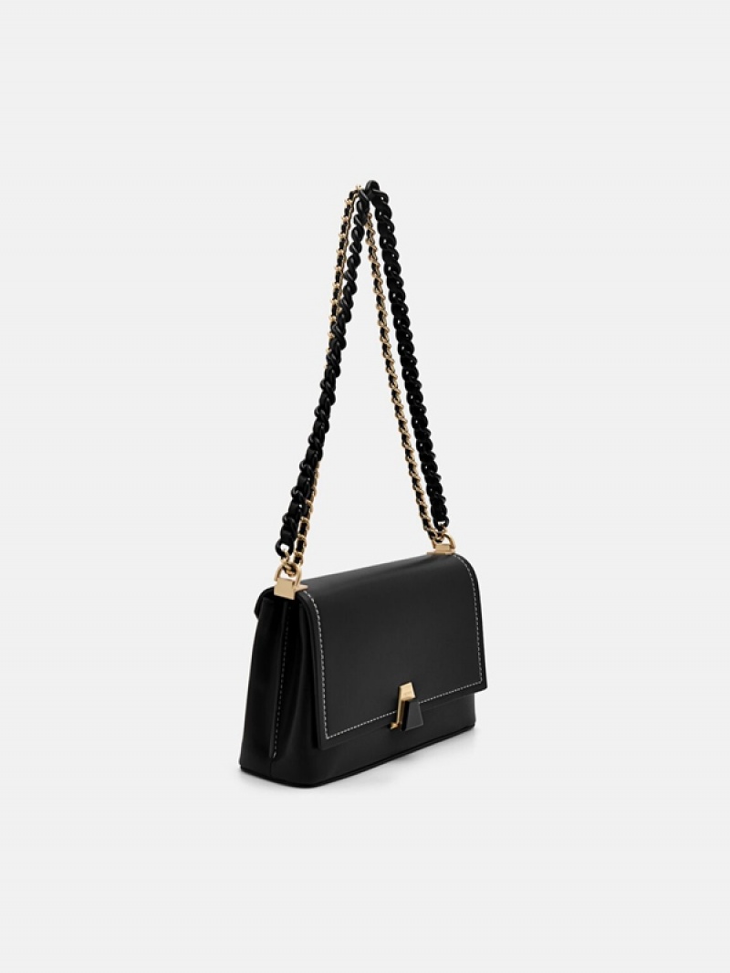 Black Women's Pedro Porto Shoulder Bags | BDYKUN-328