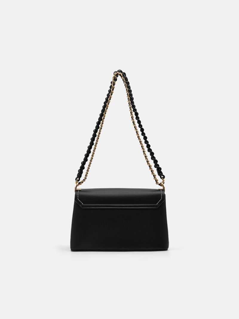 Black Women's Pedro Porto Shoulder Bags | BDYKUN-328