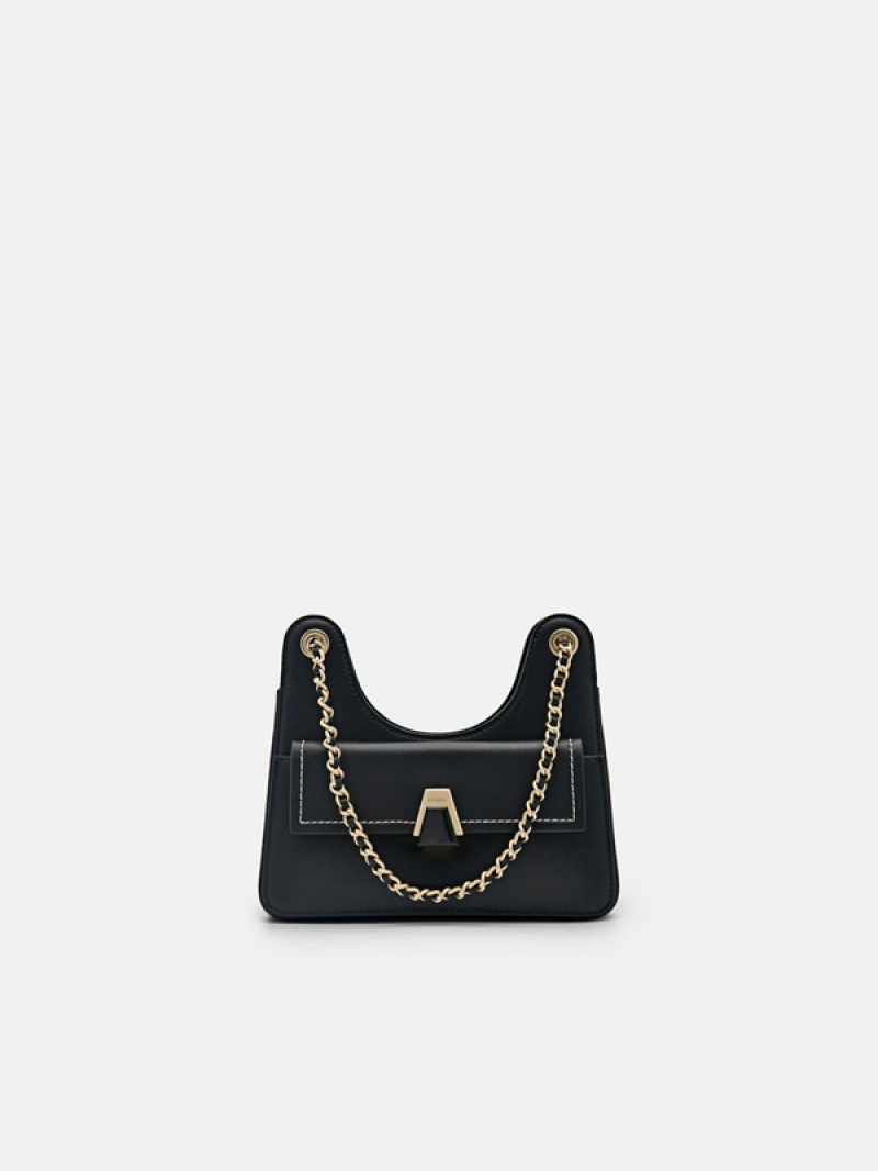 Black Women\'s Pedro Porto Shoulder Bags | PMZFQS-789