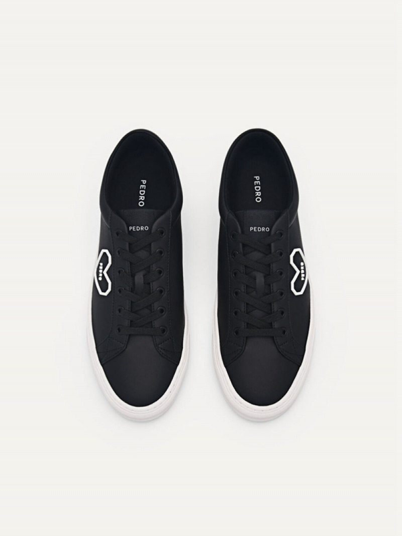 Black Women's Pedro Ridge Court Sneakers | BSRELM-018