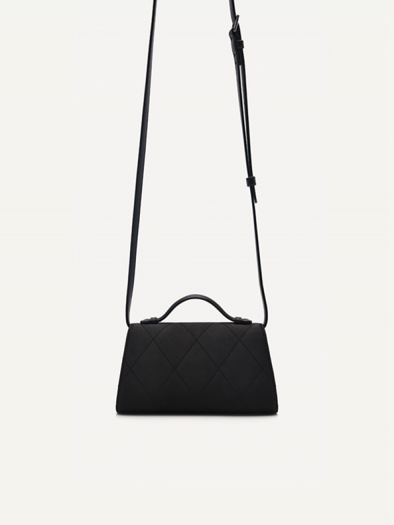 Black Women's Pedro Rina Mini Satin Handbag | WMFHYR-364