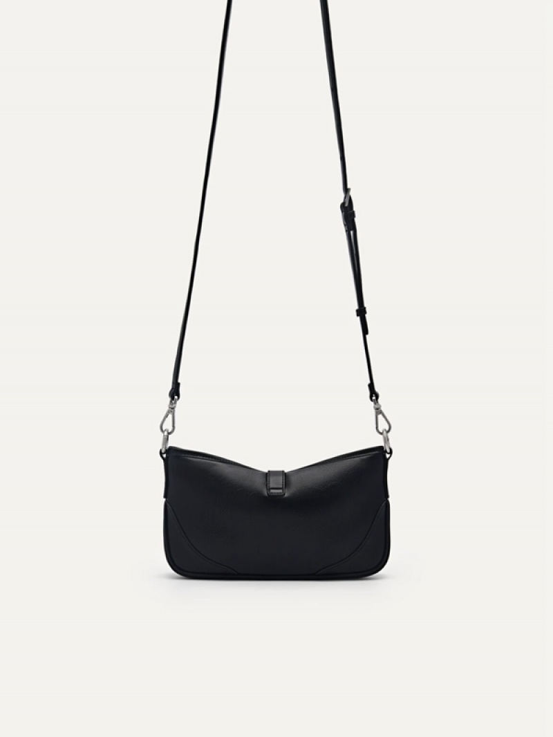 Black Women's Pedro Ruched Shoulder Bags | QGFDCY-134