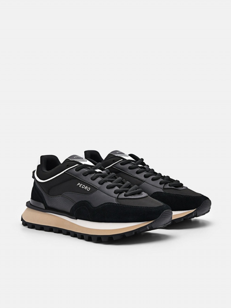 Black Women's Pedro Stream Suede Sneakers | HRIPQU-519