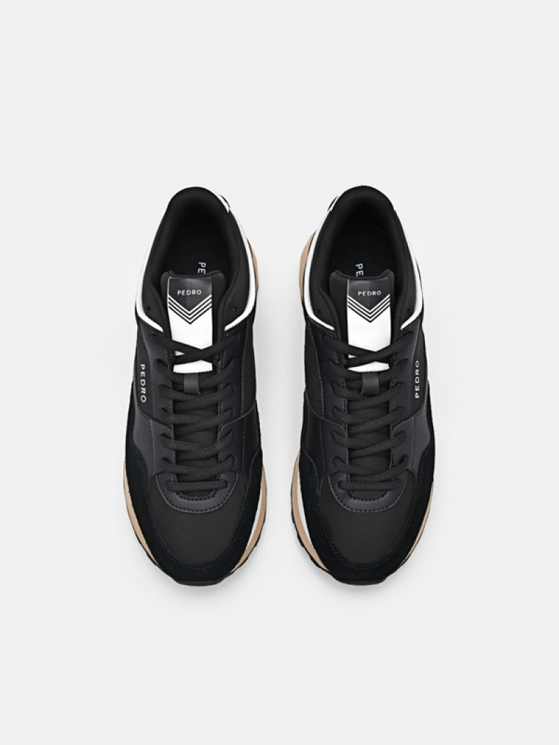 Black Women's Pedro Stream Suede Sneakers | HRIPQU-519