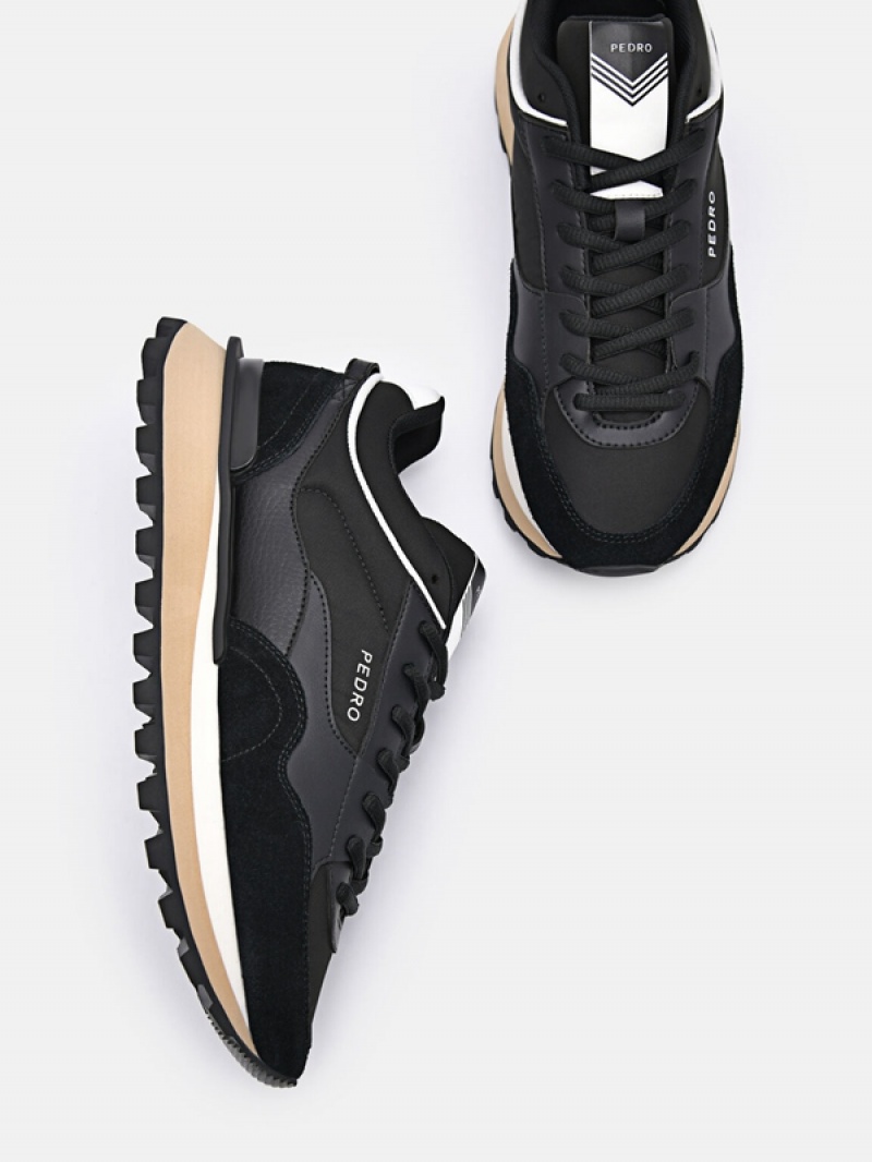 Black Women's Pedro Stream Suede Sneakers | HRIPQU-519