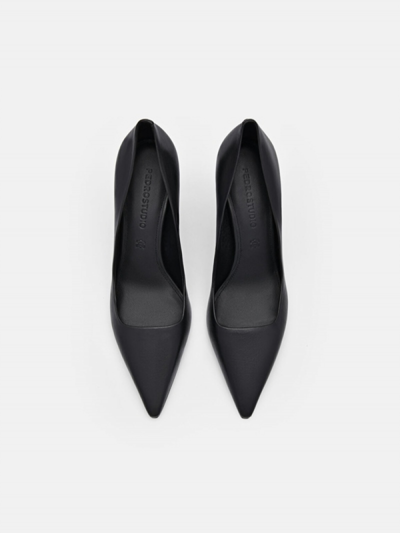 Black Women's Pedro Studio Christy Leather Pumps | OPRLJZ-480