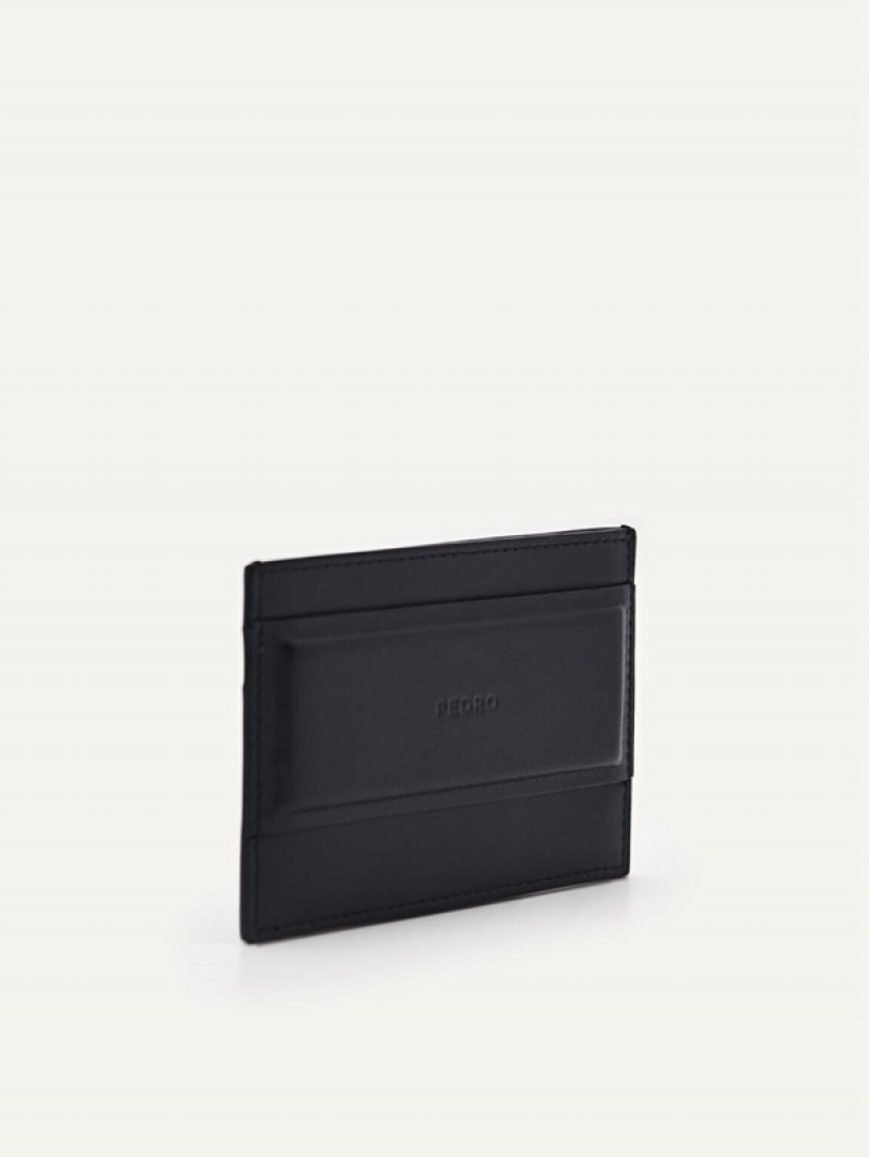 Black Women's Pedro Studio Leather Card Holder | ELMOWJ-162