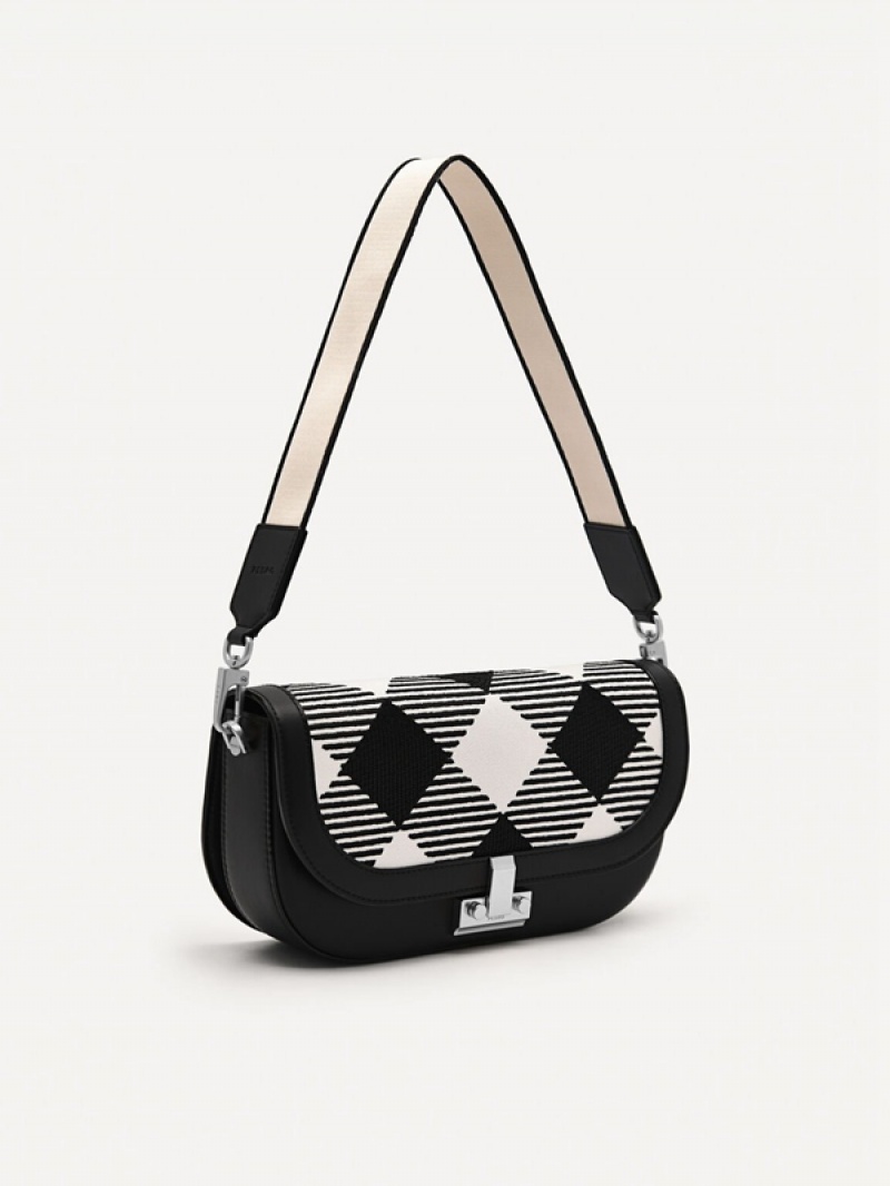 Black Women's Pedro Studio Millie Woven Shoulder Bags | JWXGCP-158