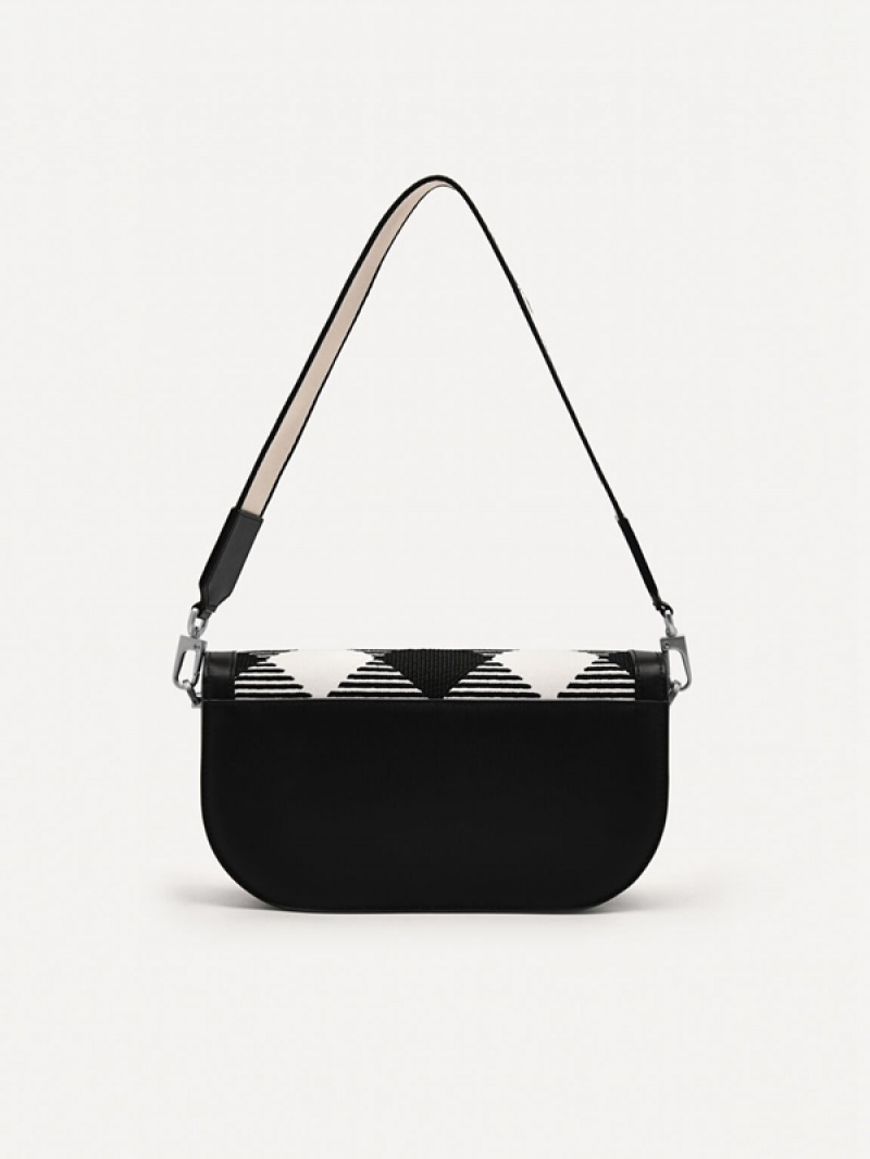 Black Women's Pedro Studio Millie Woven Shoulder Bags | JWXGCP-158