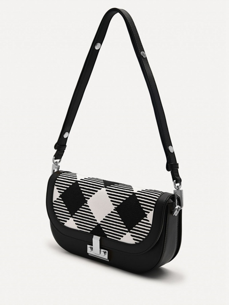 Black Women's Pedro Studio Millie Woven Shoulder Bags | JWXGCP-158