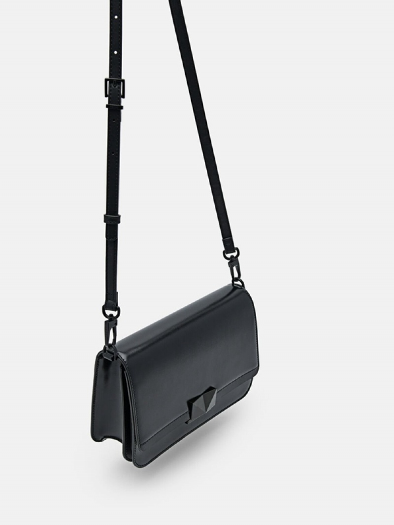 Black Women's Pedro Studio Pixel Leather Shoulder Bags | TEOYAJ-103