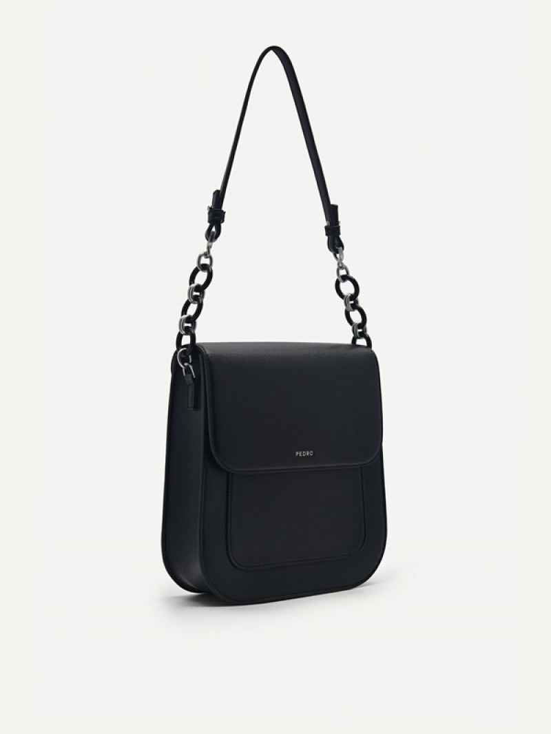 Black Women's Pedro Sydney Shoulder Bags | FKBGJP-637