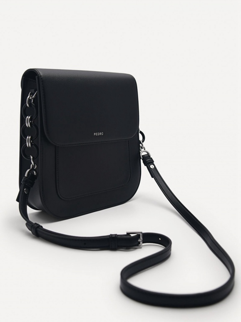 Black Women's Pedro Sydney Shoulder Bags | FKBGJP-637