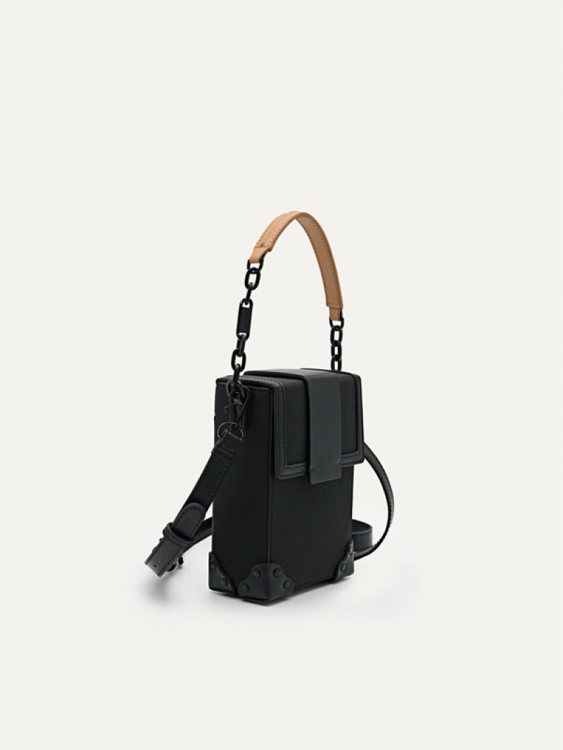 Black Women's Pedro Tex Sling Shoulder Bags | SVXYJQ-738