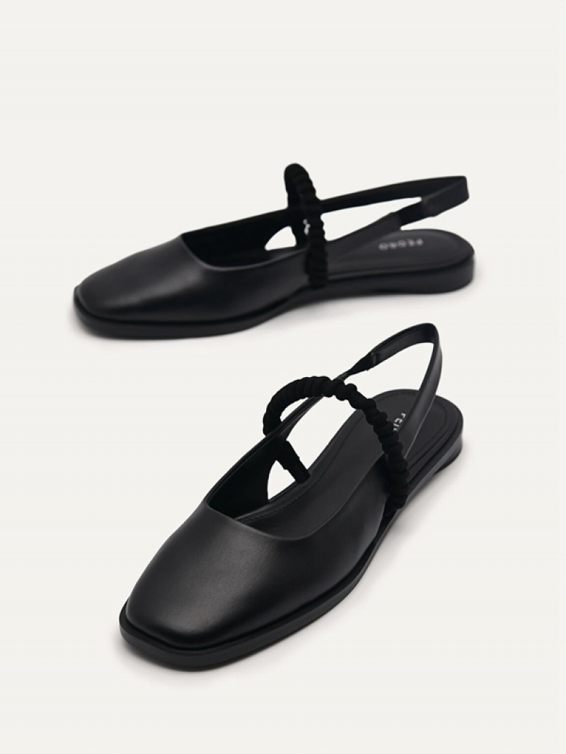 Black Women's Pedro Trinket Flats | VSFQNH-762