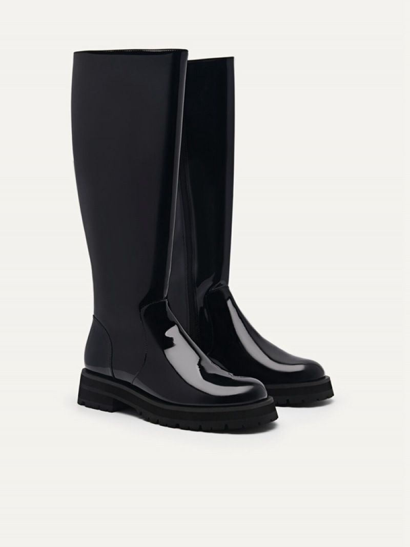 Black Women's Pedro Twigs Knee Boots | OZJVYI-189