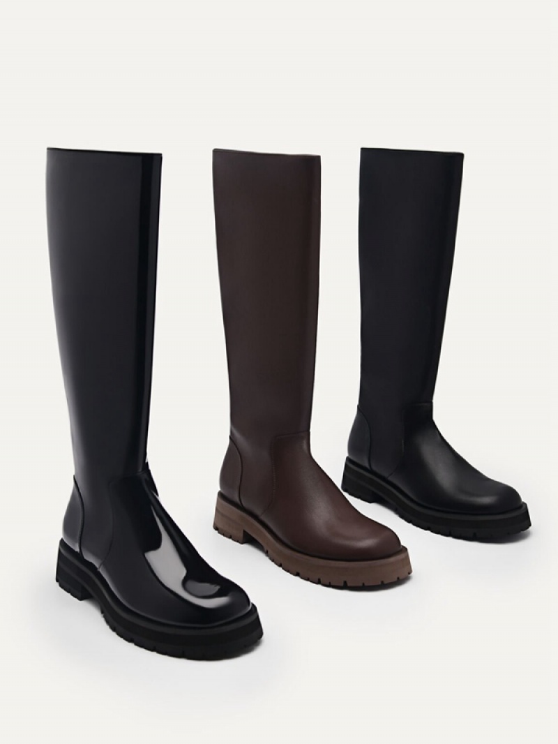 Black Women's Pedro Twigs Knee Boots | OZJVYI-189