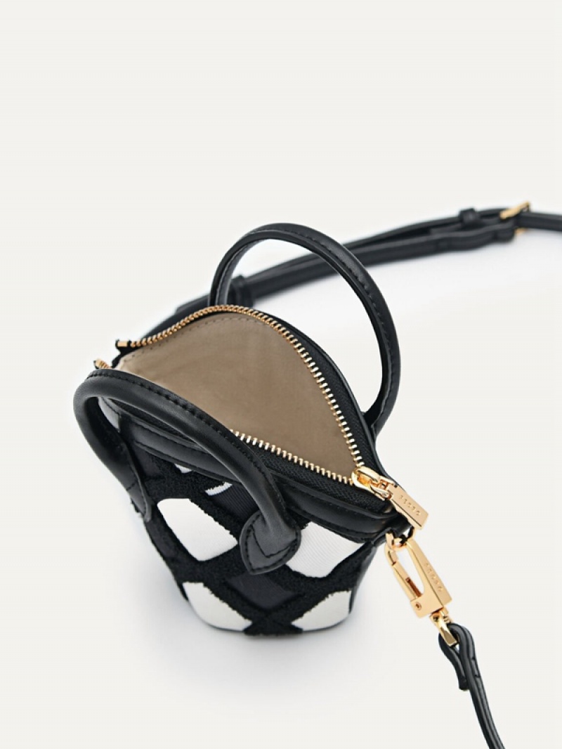 Black Women's Pedro Twill Micro Sling Pouches | ZWBFJR-962