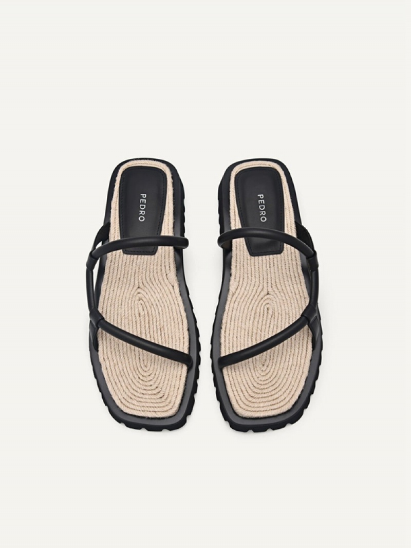 Black Women's Pedro Woven Sandals | IBLSOQ-215