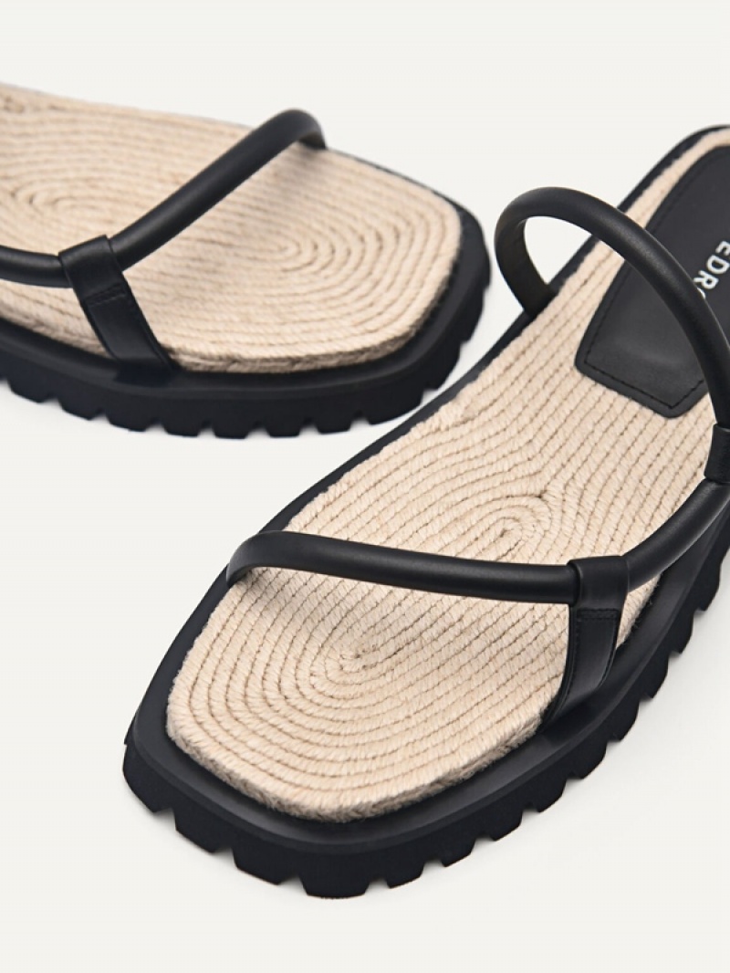 Black Women's Pedro Woven Sandals | IBLSOQ-215