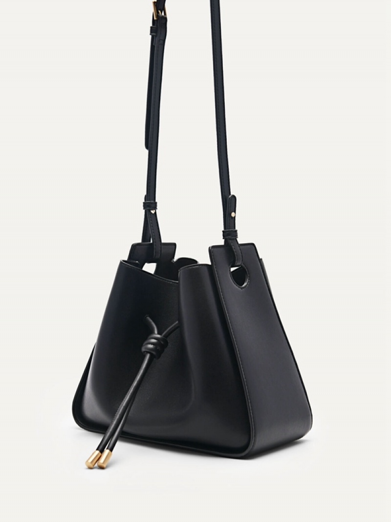 Black Women's Pedro Yasmin Bucket Bags | UFPQLE-893