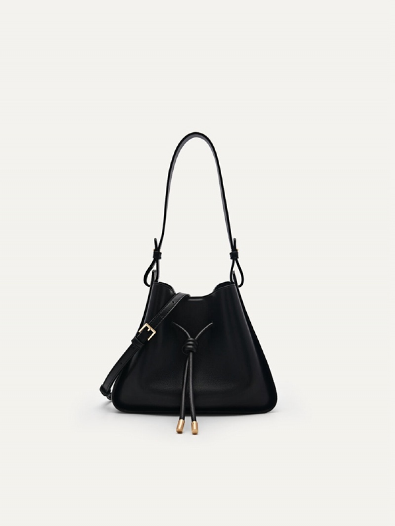 Black Women\'s Pedro Yasmin Bucket Bags | UFPQLE-893