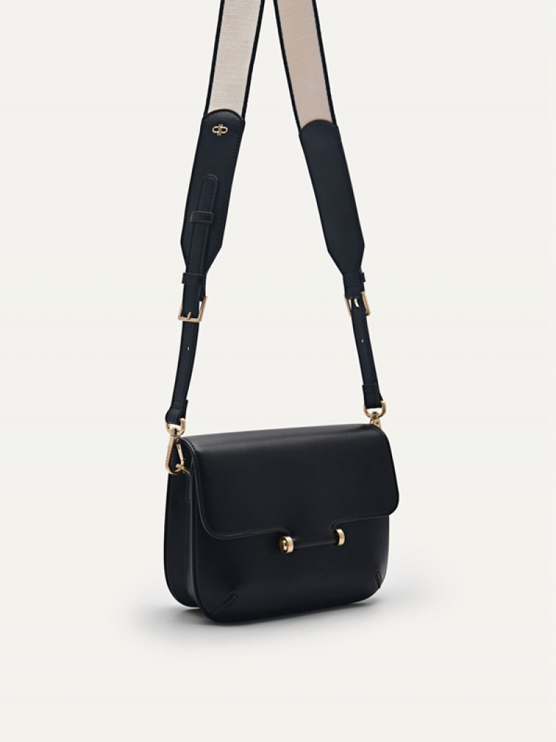 Black Women's Pedro Yasmin Shoulder Bags | HGIQBX-170