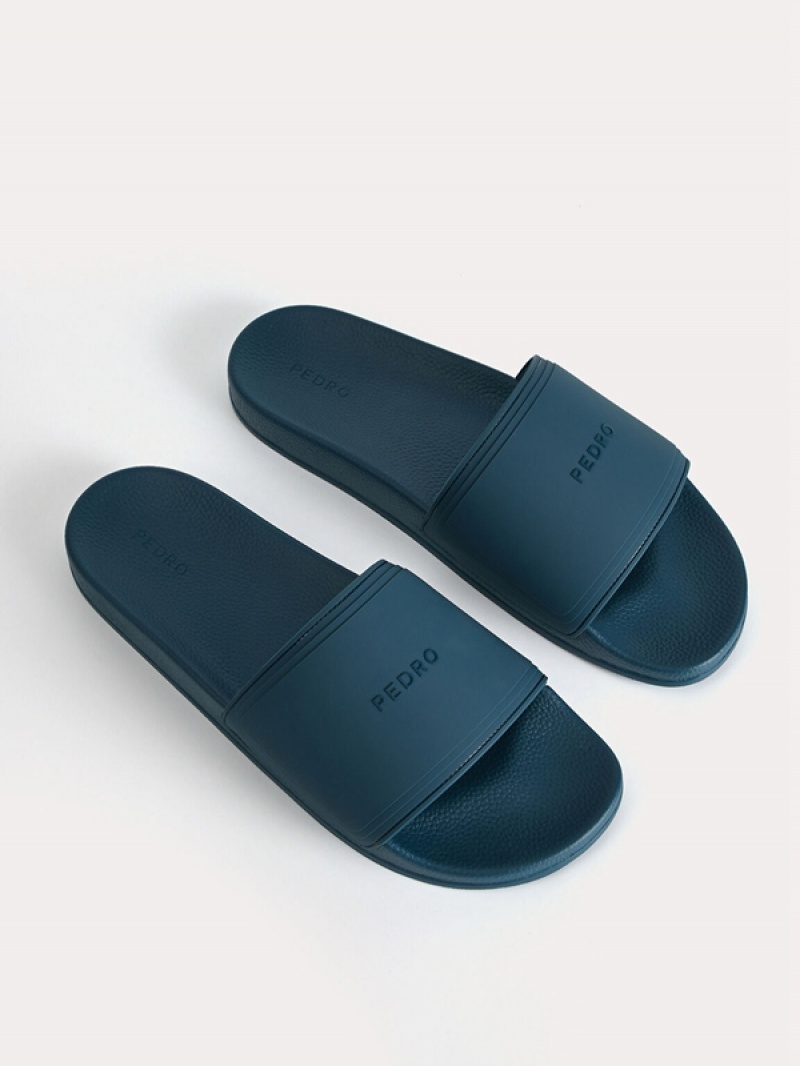 Blue Men's Pedro Billie Casual Slides | MGHDTY-538