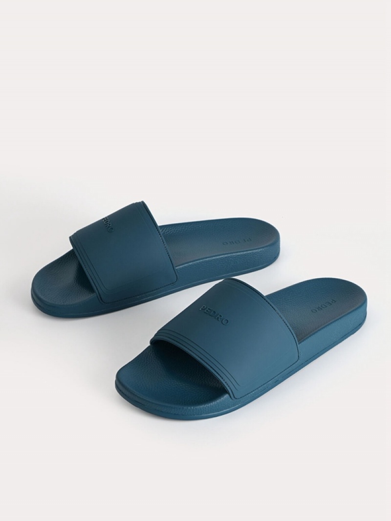 Blue Men's Pedro Billie Casual Slides | MGHDTY-538