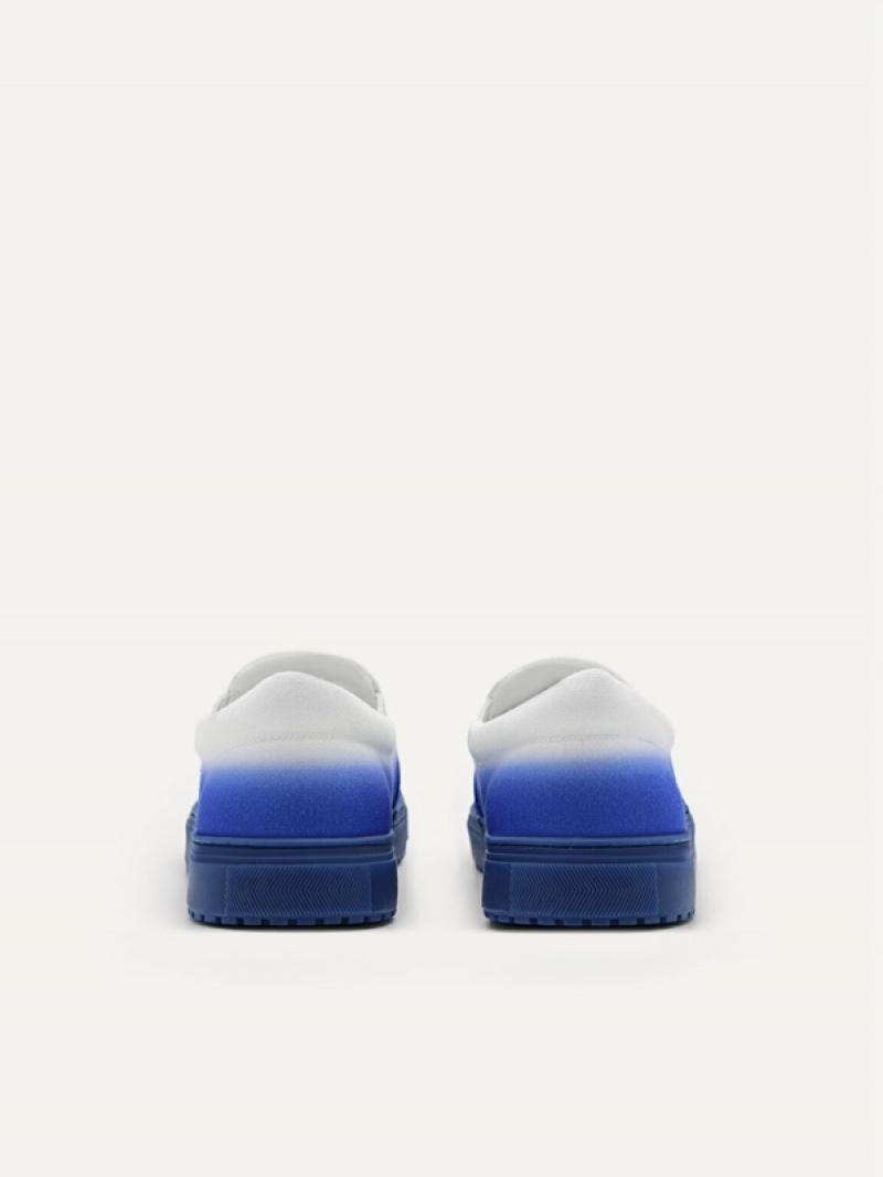 Blue Men's Pedro Zia Slip-On Sneakers | LVBEMN-328