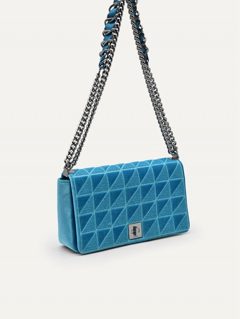 Blue Women's Pedro Celeste Shoulder Bags | LTGWQI-243