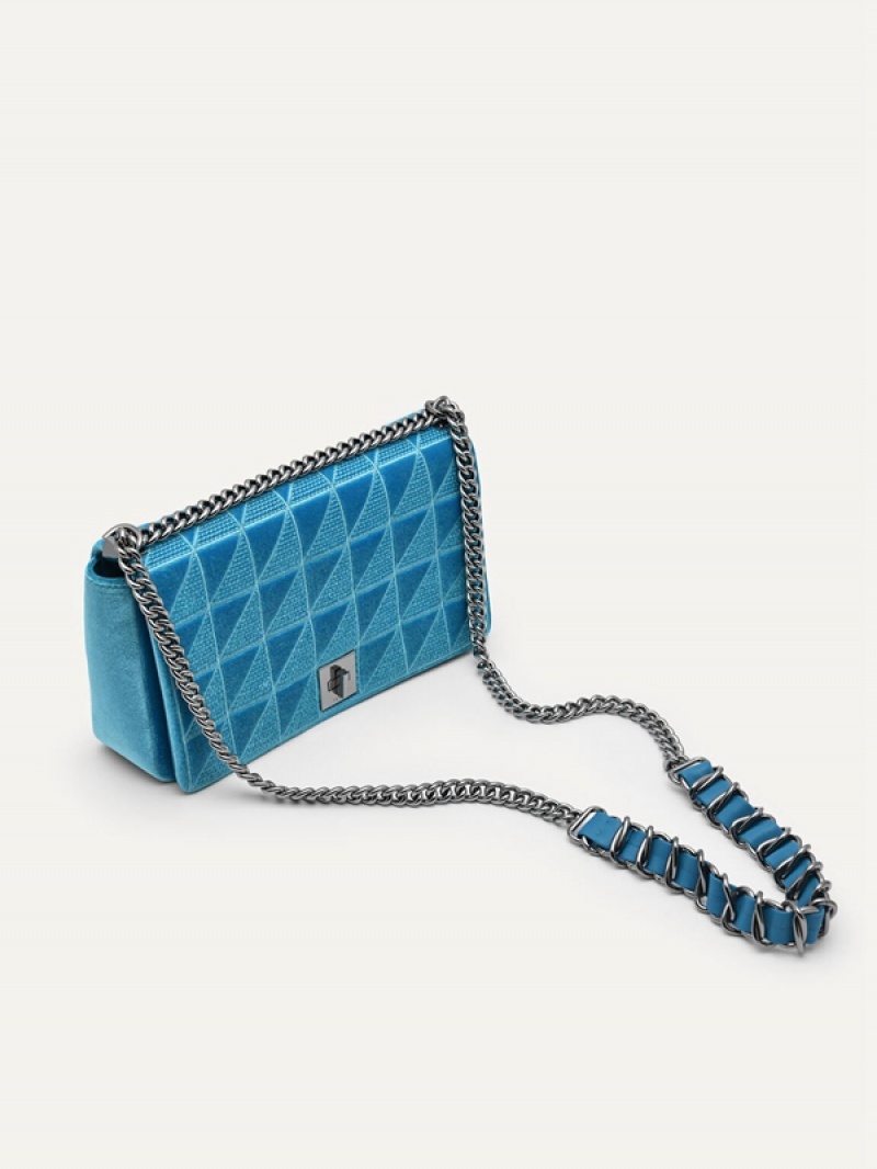 Blue Women's Pedro Celeste Shoulder Bags | LTGWQI-243