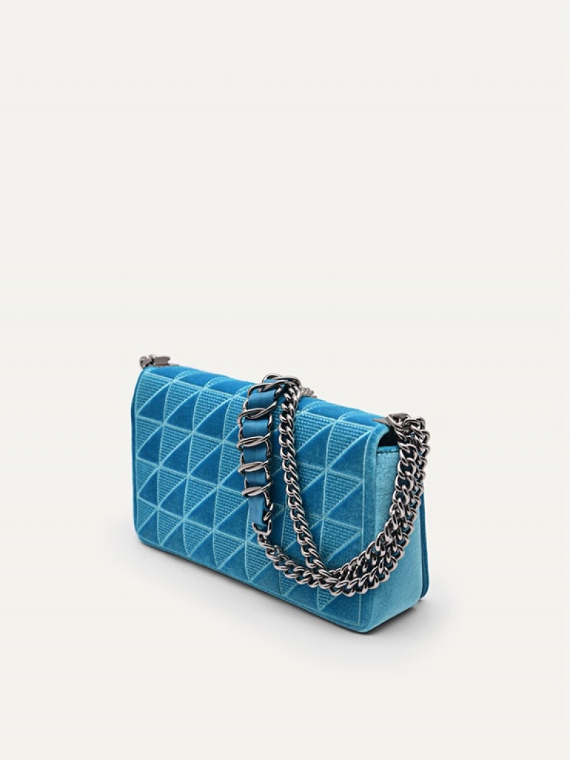 Blue Women's Pedro Celeste Shoulder Bags | LTGWQI-243