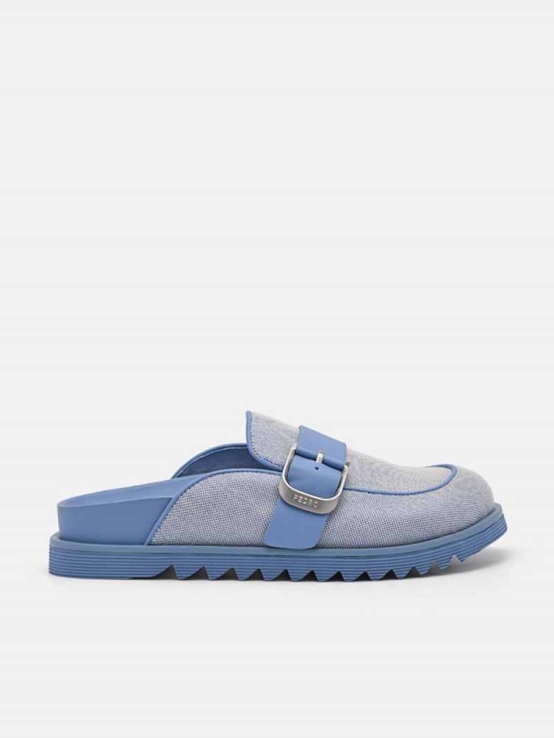 Blue Women\'s Pedro Helix Mules | RQLOVH-413