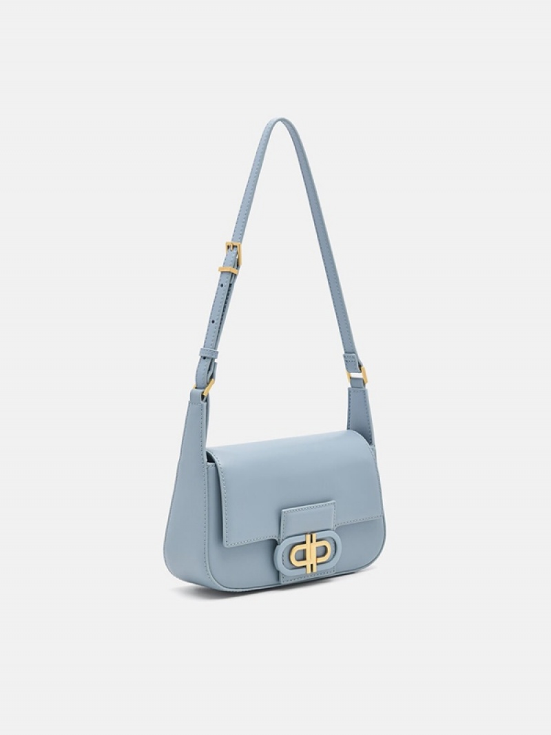 Blue Women's Pedro Icon Leather Shoulder Bags | ETBDWI-475