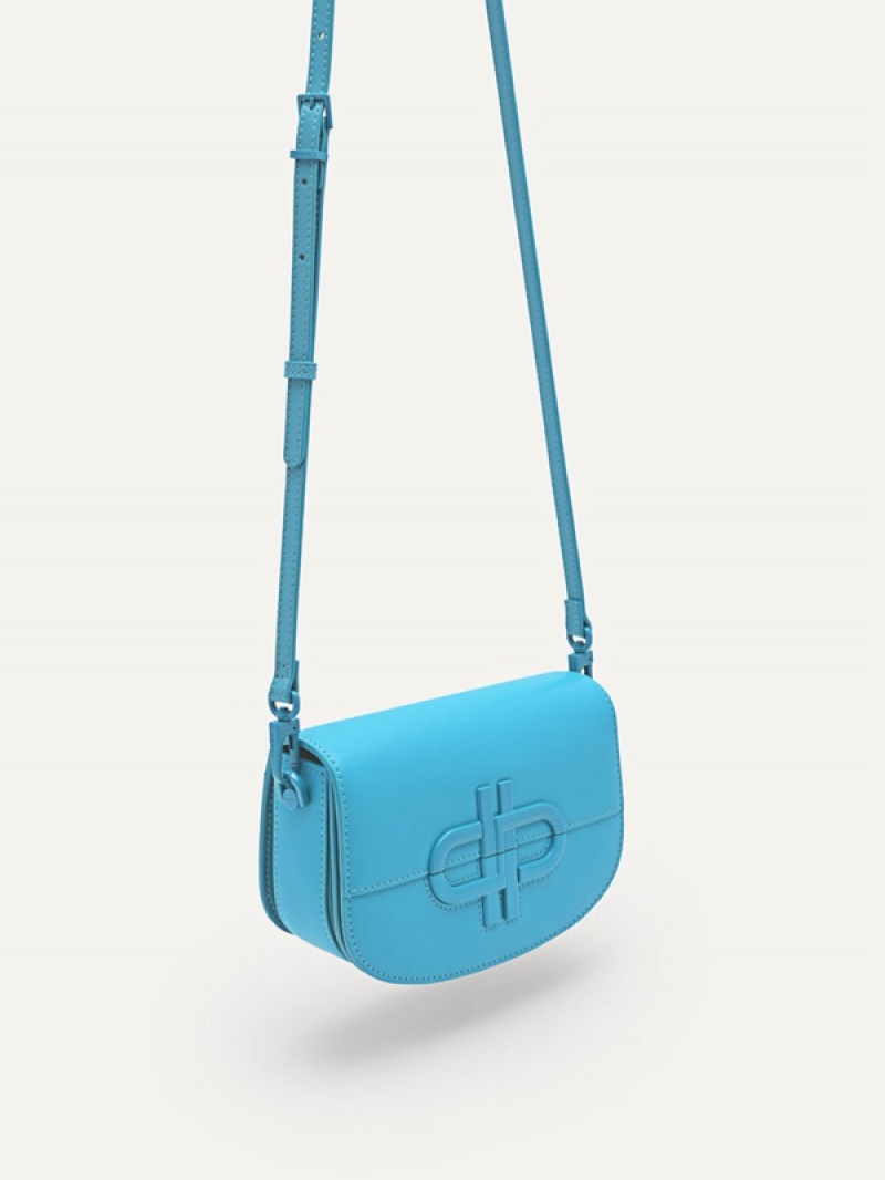 Blue Women's Pedro Icon Leather Shoulder Bags | MVXFJO-640