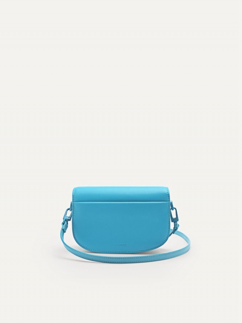 Blue Women's Pedro Icon Leather Shoulder Bags | MVXFJO-640