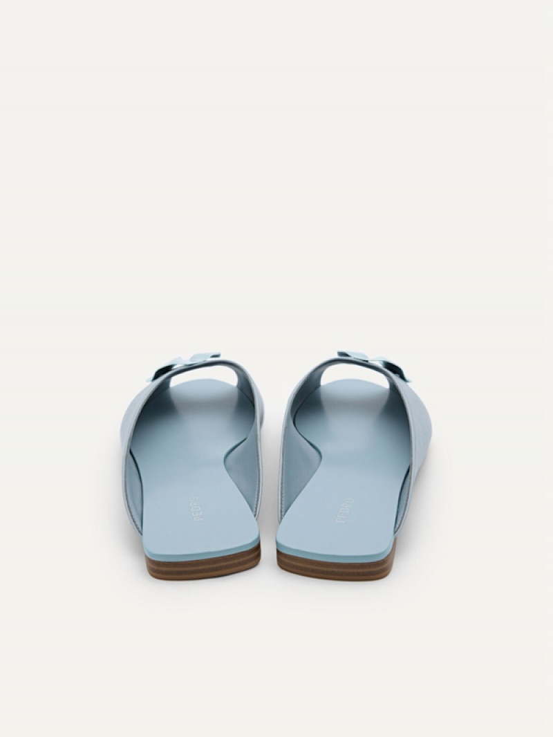 Blue Women's Pedro Iris Flat Sandals | SJYZMU-618