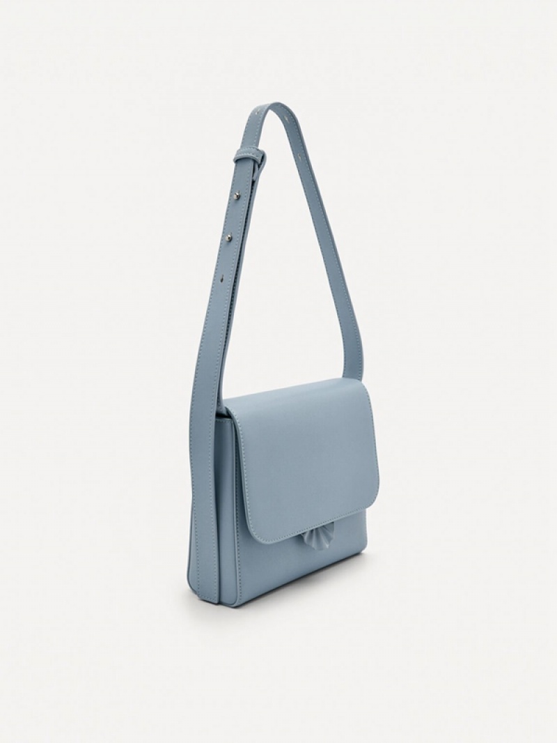 Blue Women's Pedro Iris Shoulder Bags | JUWMCG-829