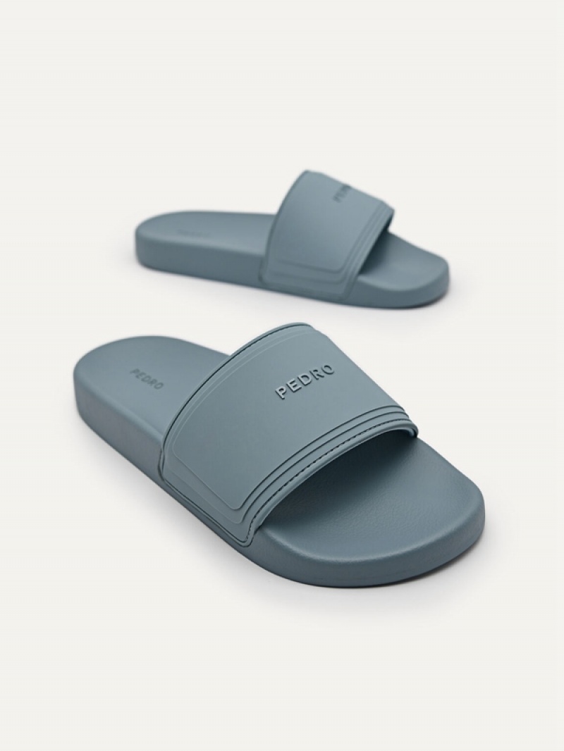 Blue Women's Pedro Rubber Sandals | NVAEYD-614